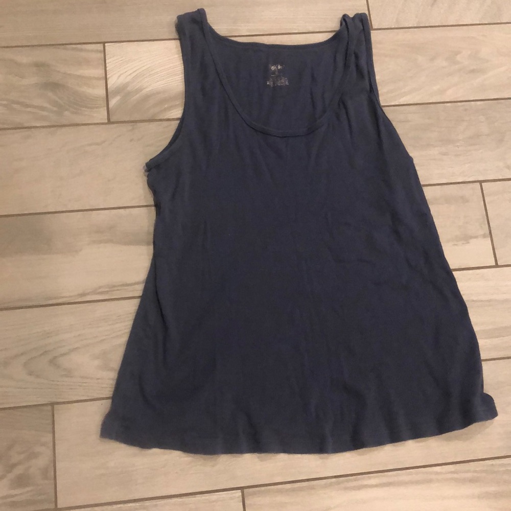 Mossimo cotton blue gray ribbed tank top 2x
